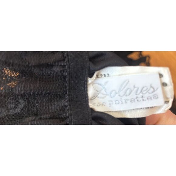 DOLORES For POIRETTE Union Made Vintage Black Lace pull on Bodysuit Lingerie M - Picture 3 of 5